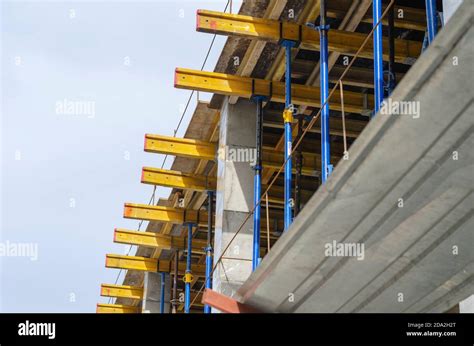 Construction Of A Multi Storey Concrete Monolithic Building Many