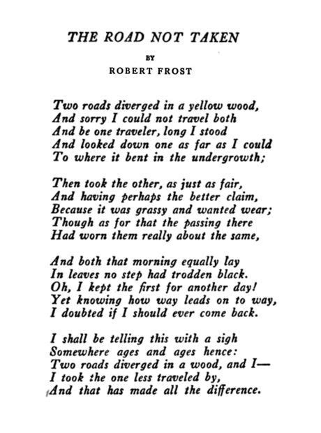 The Road Not Taken Robert Frost Poetry Words Short Poems Poetry Quotes