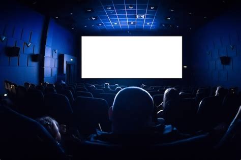 Gente En El Cine Viendo Una Película Foto Premium