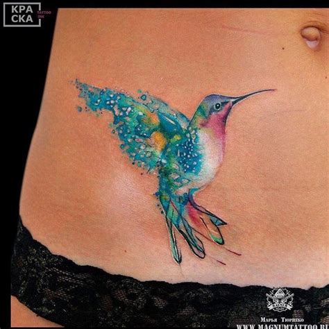 Marya Tyurpeko Watercolor Hummingbird Tattoo Hummingbird Tattoo Tattoos Body Art Tattoos