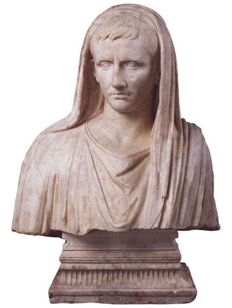 Augustus As Pontifex Maximus Roman Priest Upper Half Of Roman Statue