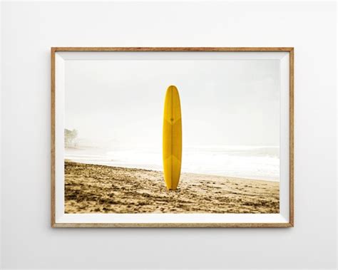 Horizontal Surfboard Print Beach Decor California Wall Art Etsy
