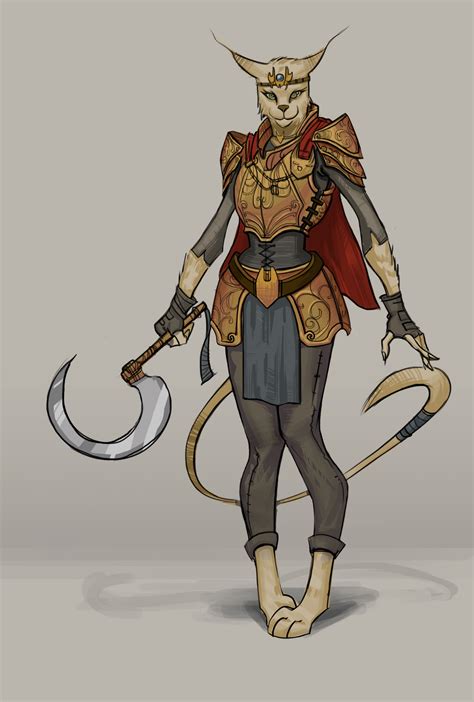 Character [Art] - Catfolk female warrior. : DnD