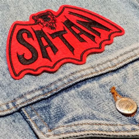 rebel sound music satan bat embroidered patch