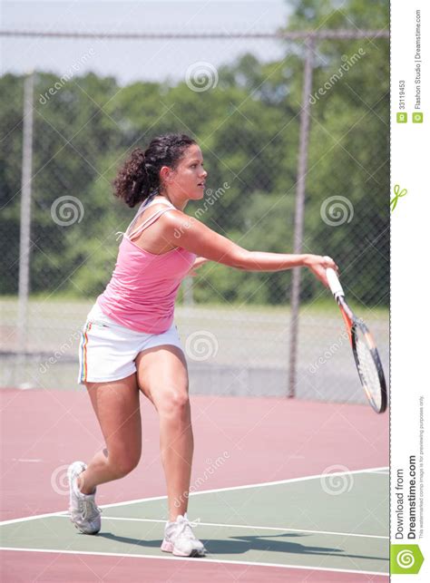 Young Female Tennis Player Stock Image Image Of Athlete