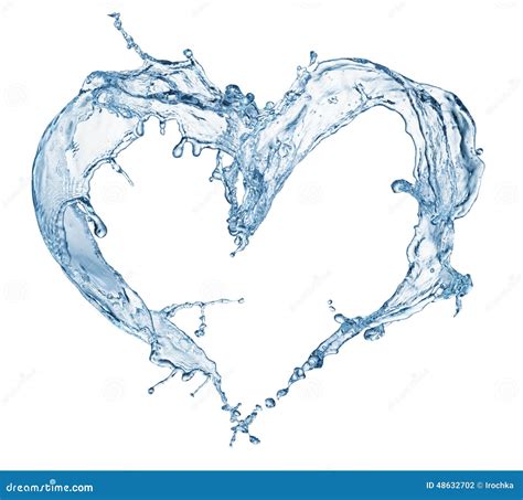 Heart From Water Splash With Bubbles Stock Photo Image Of Motion