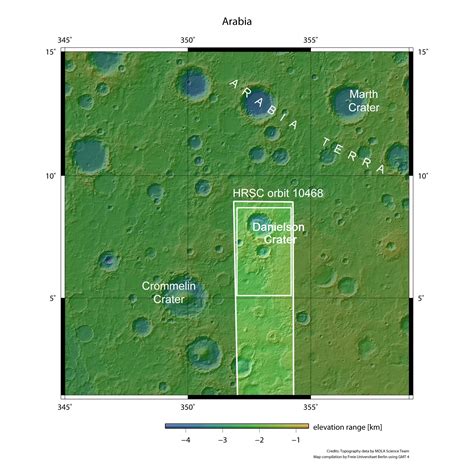 Hrsc Bildserie 554 Danielson Crater Mars Express Orbit 10468