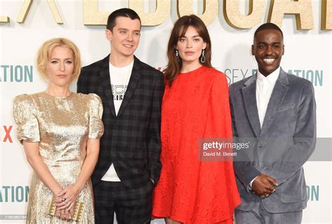 Gillian Anderson Asa Butterfield Emma Mackey And Ncuti Gatwa Attend Nachrichtenfoto Getty