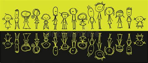 All Different Different Types Many Colors Vector Simple Children Woman