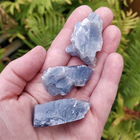 Blue Calcite Raw Single Piece Crystals Of Atlantis