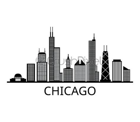 chicago skyline stock vector 593464 crushpixel