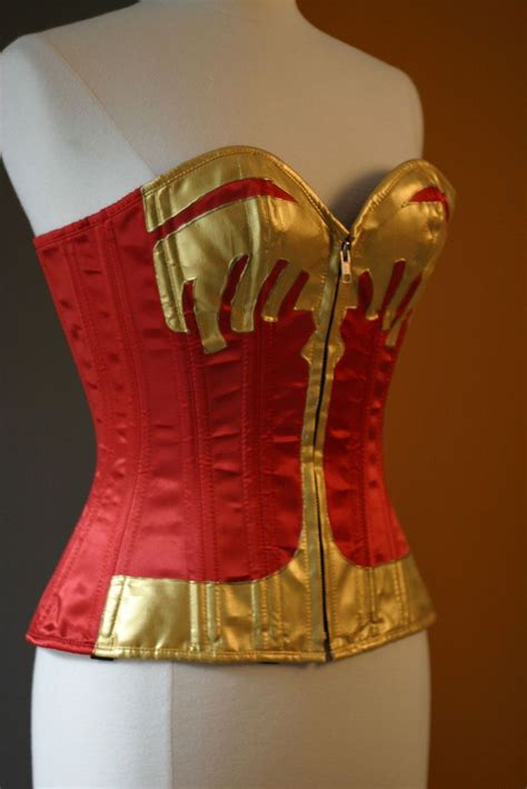 Classic Wonder Woman Corset Costume Steel By Threemusesclothing 150