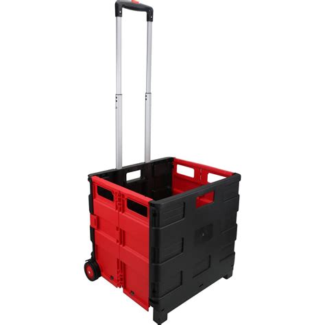 Pack N Roll Portable 18 In Plastic Utility Cart In Blackred 410 009