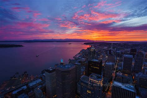 Seattle Sunset From The Sky View Observatory One Of The 15 Flickr