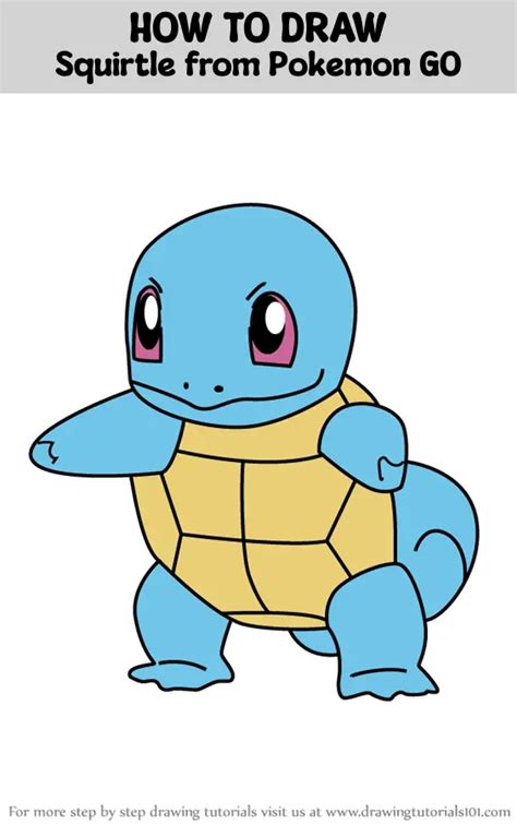 How To Draw Squirtle From Pokemon Go Pokemon Go Step By Step