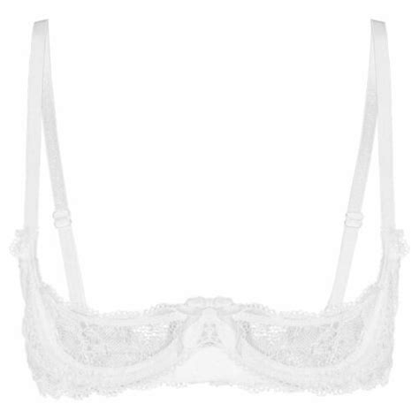 Uk Sexy Women 14 Cup Bra Sheer Lace Netted See Through Underwired Non