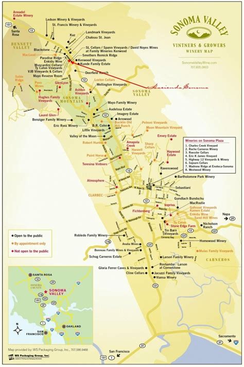 Map Of Wineries In Sonoma County California Printable Maps