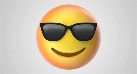 Emoji 12 Smiling Face With Sunglasses 3d Model 9 Max Fbx Obj Ma