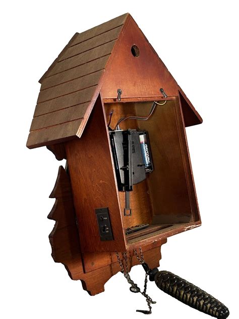 The Time Co Cuckoo Clock Parts Or Repair Bird 1 Pine Cone Battery