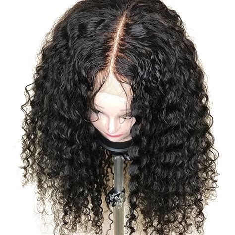 180 Density Brazilian 360 Curly Lace Frontal Human Hair Wigs Glueless