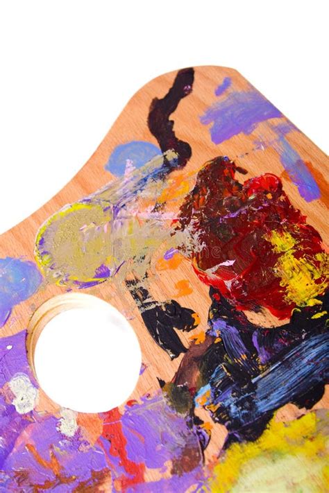 Painting palette stock image. Image of brushes, creativity - 9108051