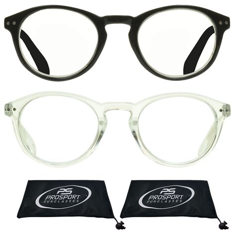 prosport multifocal progressive trifocal reading glasses men women black and clear frame