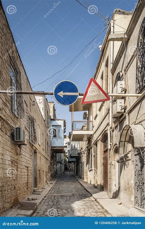 Baku City Old Town Street In Azerbaijan Editorial Stock Photo Image