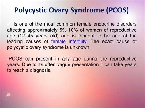 Ppt Polycystic Ovary Syndrome Pcos Powerpoint Presentation Free