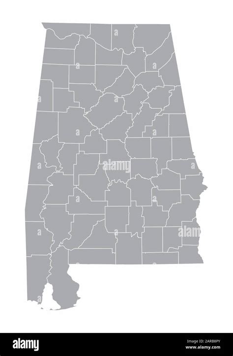 Map Of Alabama Stock Vector Image And Art Alamy