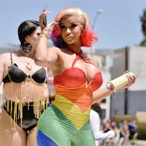 Watch Cardi B Attends Pride Parade And Gives Fans Whipshots On Cardi