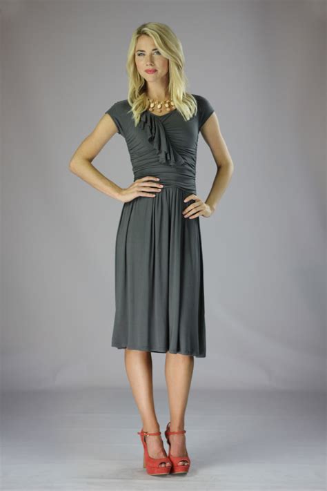Modest Dresses In Grey