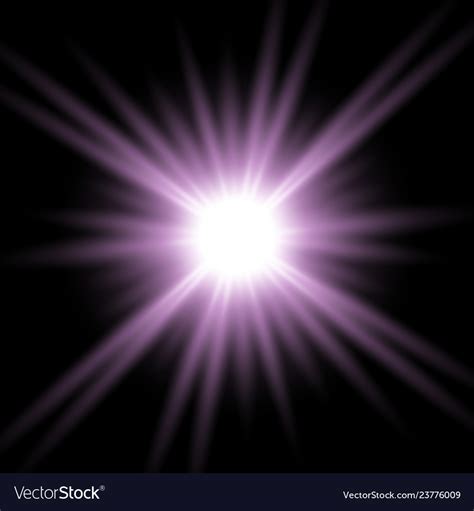 Shining Star On Transparent Background Purple Vector Image