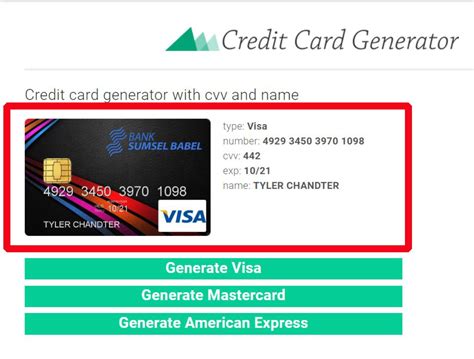 You can use it for testing the source of payment in. creditcard generator in 2020 | Credit card, Visa card numbers, Credit card online