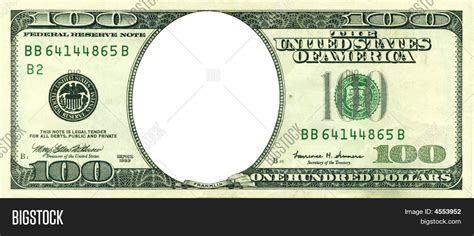 100 Dollar Bill With No Face Stock Photo And Stock Images Bigstock