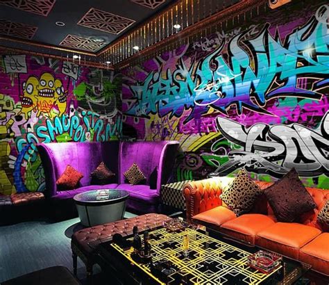 Custom Wall Mural Graffiti Room Graffiti Bedroom Graffiti Wall
