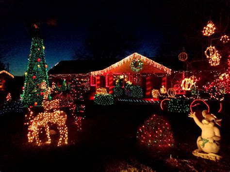 House Decorated With Christmas Lights Picture Free Photograph