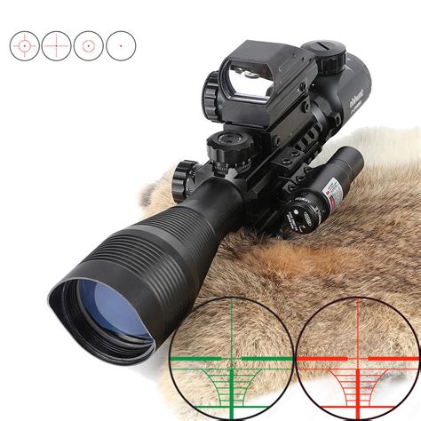 Ohhunt 4 12x50 Hunting Tactical 11mm 20mm Red Laser Combo Riflescope