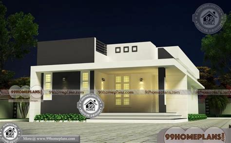 G 1 Residential House Plan With Low Cost Small Flat Roof Design Ideas