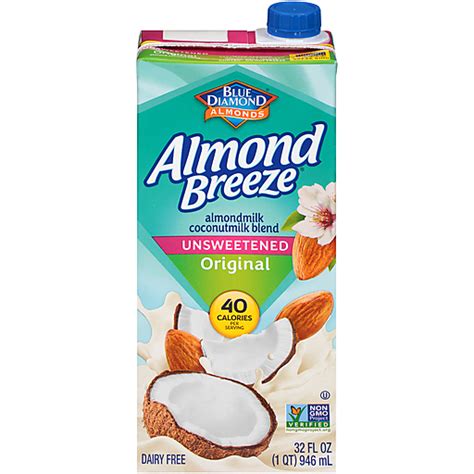 Blue Diamond Almond Breeze Unsweetened Original Almondmilk Coconutmilk