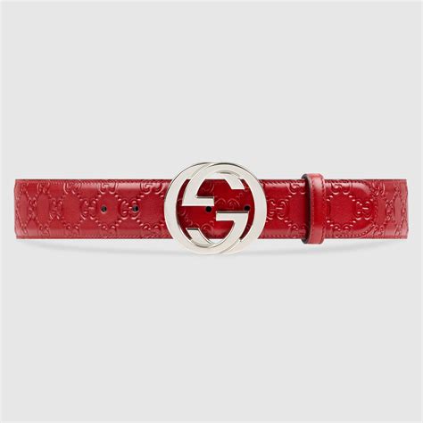 Guccissima Belt With Interlocking G