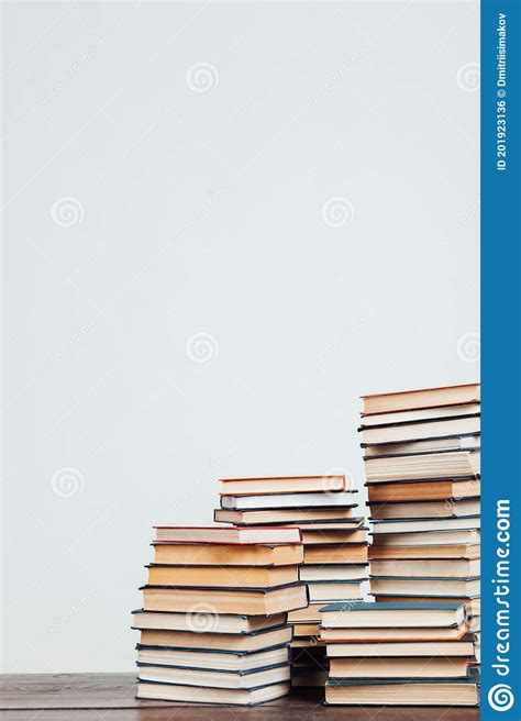 Many Stacks Of Educational Books To Study In The University Library As