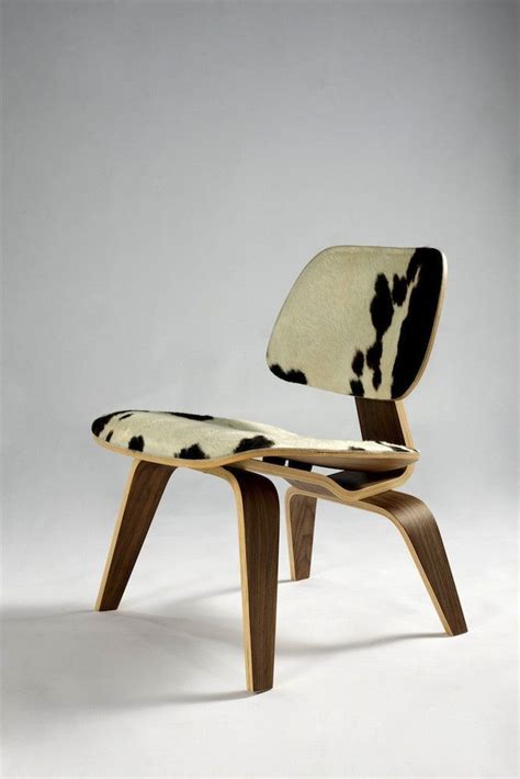 Eames Molded Plywood Lounge Chair Pony Hide Cow Print Chair Retro