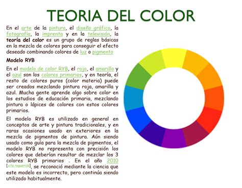 Breve Explicacion De La Teoria Del Color Infografia Infographic Images