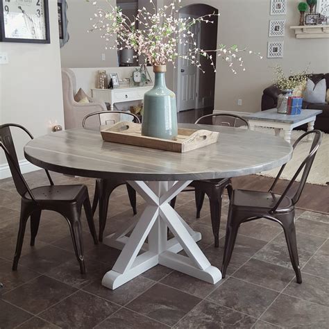 Modern Round Farmhouse Dining Table For Simple Design Home Design Ideas