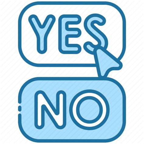 Yes No Button Click Buttons Icon Download On Iconfinder