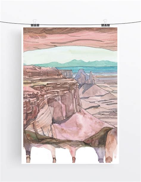 Canyonlands National Park Art Print Utah Poster Mesa Arch Etsy