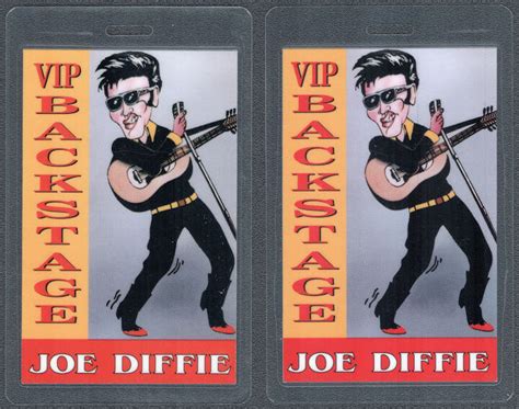 Scarce Joe Diffie Otto Laminated Vip Backstage Pass For The Bigger Then The Beatles Tour
