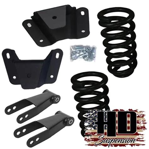 1965 1972 Ford F100 3f 4r Drop Kit Leveling Lowering Coils Shackles
