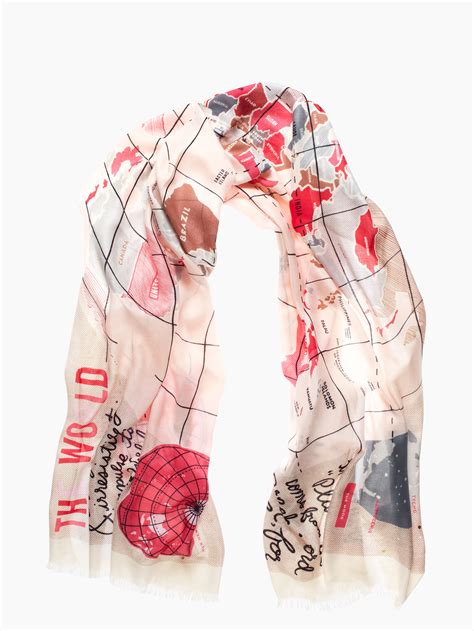 The world map scarf in lilac. Lyst - Kate Spade New York World Map Scarf