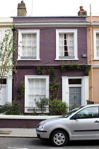 Purple House Portobello Road London Terrace House Exterior House Paint Exterior Modern